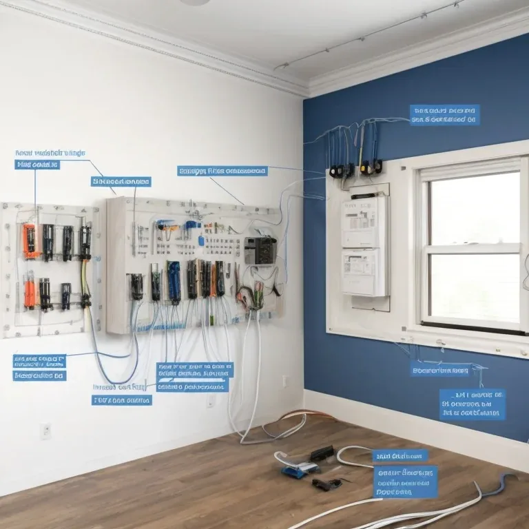 Técnicos realizando conexiones en tablero eléctrico residencial